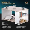 CASARIA® Tavolino Divano da Caffè con Ripiano 2 Scomparti Anteprima dell’immagine prodotto 8