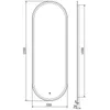 Mexen Bono lustro łazienkowe podświetlane 55 x 155 cm, LED Podgląd zdjęcia produktu 6