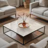 A modern living room setting with a coffee table as the central focus. Produktbild-Vorschau