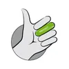 A stylized illustration of a hand giving a thumbs-up gesture, with a green oval shape on one finger containing the word 'PROTECT'. Produktbild-Vorschau