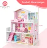 Puppenhaus Holz, 3-stöckiges & Großes Dollhouse mit 5 Produktbild-Vorschau 5