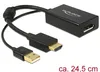 DELOCK HDMI Adapter A -> Displayport St/Bu +USB Strom 4K Produktbild-Vorschau 4