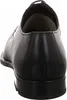 A close-up rear view of a black leather shoe. Produktbild-Vorschau