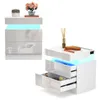 Nachttisch Nachtschrank mit LED-Beleuchtung mit 2 Produktbild-Vorschau 9