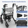 ELONEO 2in1 Rollstuhl Rollator faltbar und leicht mit Sitz, Produktbild-Vorschau 3
