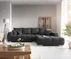 DELIFE Ecksofa Josea 300x220 cm Mikrofaser Schwarz Produktbild-Vorschau 2