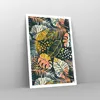 Poster - Poster ohne Rahmen - Blätter modern bunt - 70x100 Produktbild-Vorschau 7