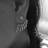 Frauen Retro Gothic Cool Schmuck Engel Flügel Strass Ohr Produktbild-Vorschau 6