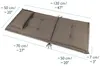 Beautissu 2x Premium Hochlehnerauflage 120x50x7cm, Taupe Produktbild-Vorschau 2