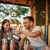 Relaxdays Deko Vogelhaus zum Aufhängen, unbehandeltes Holz, Produktbild-Vorschau 3