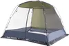 A screen house tent with olive green and gray fabric, set against a white background. Náhled obrázku produktu