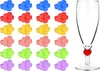 com-four® 24x Glasmarkierer aus Silikon - Bunte Produktbild-Vorschau 1