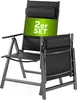 CASARIA® Gartenstühle 2er Set Klappbar Gepolstert Alu 8- Produktbild-Vorschau 1
