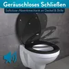 BENKSTEIN WC Sitz Toilettendeckel schwarz oval Klodeckel Produktbild-Vorschau 5