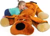 Grand chien en peluche long 110cm brun Voir les images du produit 2