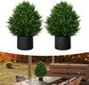 UISEBRT Set de 2 Buis artificiels 60cm en pot - Petit Voir les images du produit 1