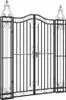 vidaXL Gartentor Schwarz 121x8x150 cm Schmiedeeisen Produktbild-Vorschau 1