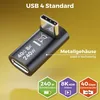 deleyCON USB-C Adapter Winkel 90 Grad (2 Stück) 40Gbps, Produktbild-Vorschau 4