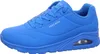 A blue Skechers Uno sneaker is shown from the side against a white background. Voir les images du produit