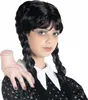Ciao - Officiële Wednesday Addams pruik, met vlechten en Productafbeelding-voorbeeld 6