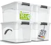 Juskys Aufbewahrungsbox mit Deckel - 4er Set Kunststoff Produktbild-Vorschau 1