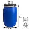 plasteo® 85 Liter Weithalsfass mit Deckel + Spannring Produktbild-Vorschau 2
