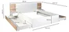 Bett mit Schubladen 160 x 200 cm – Mit 2 Nachttischen und Produktbild-Vorschau 9