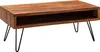 A wooden coffee table with black metal hairpin legs. Náhled obrázku produktu