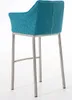 Barhocker HLO-CP1 E Stoff mit 4-Fuß Gestell  türkis Produktbild-Vorschau 4