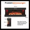 COSTWAY Elektrický krb, 32 palcov, 3-stranný, dekoratívny Náhľad obrázku produktu 3