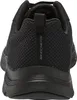 The back view of a black SKECHERS shoe. Voir les images du produit