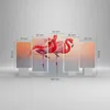 Bild auf Leinwand - Leinwandbild - 5 Teile - Flamingos Produktbild-Vorschau 3