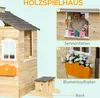 Outsunny Spielhaus für Kinder Holz Kinderspielhaus mit Produktbild-Vorschau 5