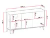 A technical drawing of a sideboard with dimensions indicated by red lines and text. Anteprima dell’immagine prodotto