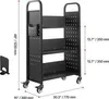 VEVOR Bücherwagen, 150 kg Tragkraft, Bibliothekswagen, 77 x Produktbild-Vorschau 7