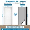 Sekey 150×240 cm moskitiera magnes drzwi balkonowe włókno Podgląd zdjęcia produktu 7