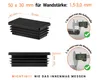 Lamellenstopfen rechteckig 50x30 mm Schwarz 10 Stück Produktbild-Vorschau 2