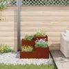 vidaXL Pot de fleurs de jardin rouillé 80 x 80 x 60 cm Voir les images du produit 3