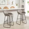 HOMCOM Barhocker 2er Set, Gepolstert Barstuhl mit Produktbild-Vorschau 2