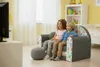 TUPPI Kindersofa Kinder Couch mit Schlaffunktion Produktbild-Vorschau 2