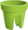 A bright green planter pot designed to hang on a railing. Náhled obrázku produktu