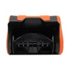 A close-up, front view of an orange and black electric snow blower on a white background. Podgląd zdjęcia produktu