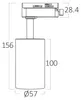 Braytron LED GU10 faretto a binario Sistema monofase, Anteprima dell’immagine prodotto 8