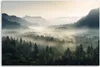 Leinwandbild  Berglandschaft im Nebel 120x80 Feeby Beige Produktbild-Vorschau 3