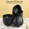 12er Set 750ml Kunststoff Schalen Schwarz Mehrweg Ramen Produktbild-Vorschau 3