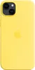 A yellow iPhone 14 Plus case is shown from the back on a white background. Produktbild-Vorschau