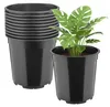 Ensemble de 10 pots ronds en plastique noir pour semis, de Voir les images du produit 1