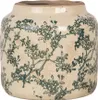 Clayre & Eef Blumentopf Ø 15x14 cm Beige Keramik Blumen Produktbild-Vorschau 2