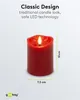 Goobay 77749 Lot de 4 bougies LED en cire véritable, rouge Voir les images du produit 4