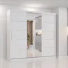 Schwebetürenschrank mit Spiegel in Weiß/Weiß
Breite:	233 cm
Höhe: 218 cm	
Tiefe: 61 cm Produktbild-Vorschau